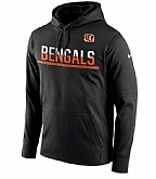 Men's Cincinnati Bengals Nike Sideline Circuit Pullover Performance Hoodie - Black FengYun,baseball caps,new era cap wholesale,wholesale hats